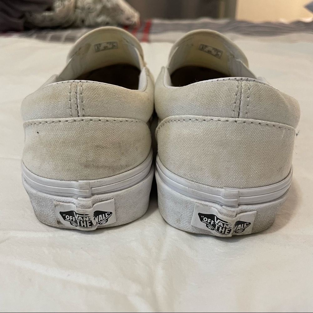 Vans white slip on vans size 7.5 womens - Picture 3 of 4